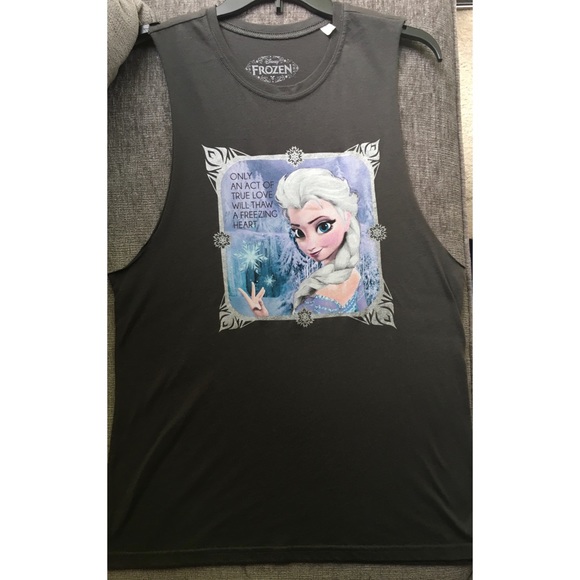 DISNEY Princess Frozen Queen Elsa Quote Tank Top Large - Picture 1 of 4